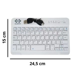 MINI TECLADO INALAMBRICO BLUETOOTH 10" - RECARGABLE